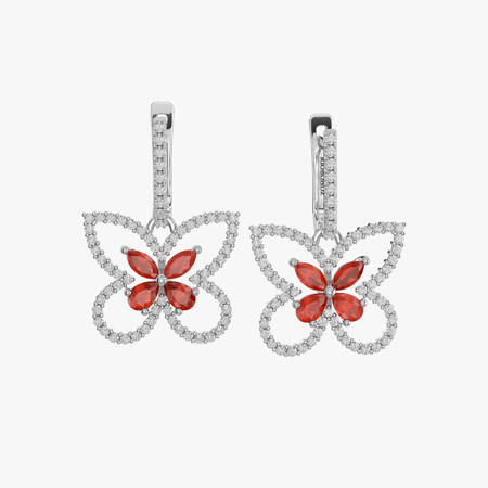 Farfalle Ruby Jewelry Earrings